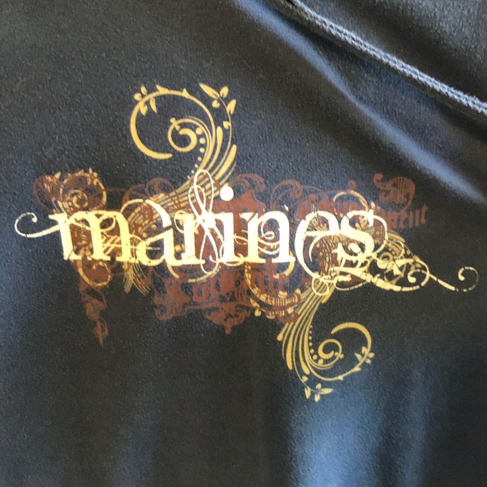 USMC dusty blue hoodie t-shirt